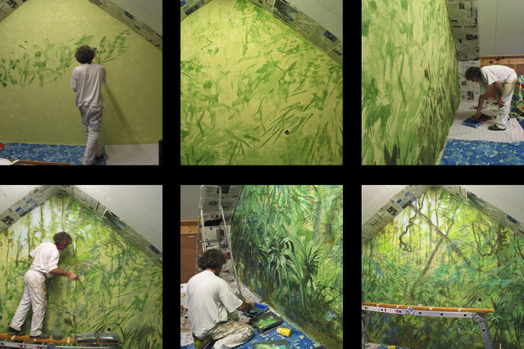 Muurschildering Bram's Jungle Room 1