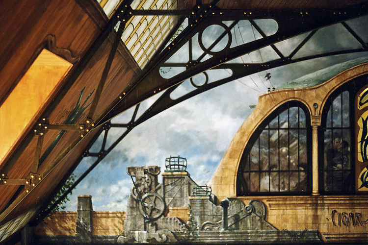 Muurschildering Art Nouveau 3